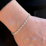 925 Gümüş | Mina Kare Taşlı Bileklik