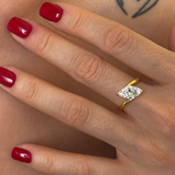 925 Gümüş | Markiz Tek Taş Yüzük