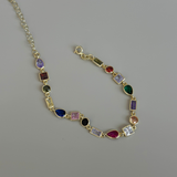 925 Gümüş | Renkli Karma Taşlı Bileklik