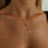 925 Gümüş | Tektaş Y Zincir İsim Kolye