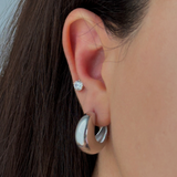 925 Gümüş | Klasik Bombeli Küpe