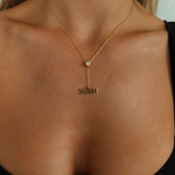 925 Gümüş | Tektaş Y Zincir İsim Kolye