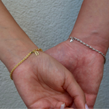 925 Gümüş | Harfli Halat Zincir Bileklik(Tekli)