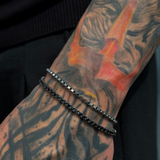 925 Gümüş | Tennis Siyah Su Yolu Bileklik