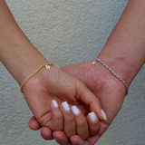 925 Gümüş | Harfli Halat Zincir Bileklik(Tekli)