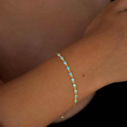 925 Gümüş | Blue Drops Bileklik