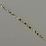 925 Gümüş | Renkli Karma Taşlı Bileklik