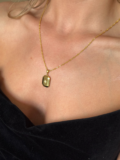 925 Gümüş | Kutup Yıldızlı Kapaklı Fotoğraf Kolye