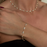 925 Gümüş | Taşlı Göz Figürlü Set