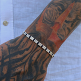 925 Gümüş | Lacivert İpli Dizi Bileklik