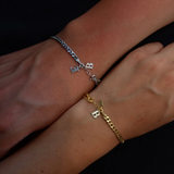 925 Gümüş | Harfli Gurmet Bileklik(Tekli)