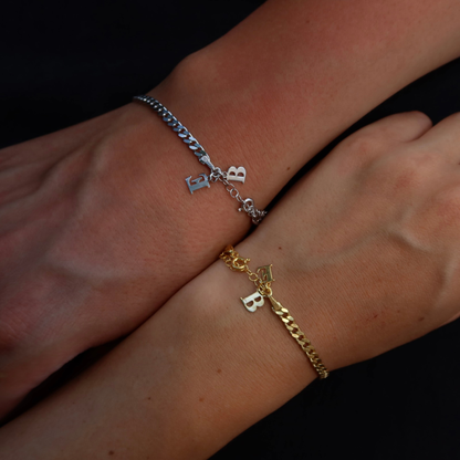 925 Gümüş | Harfli Gurmet Bileklik(Tekli)