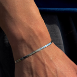 925 Gümüş | Yazılı İtalyan Çift Bilekliği