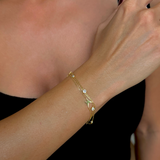 925 Gümüş | 3 Zincirli Taşlı Kelebek Bileklik