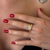 925 Gümüş | Markiz Tek Taş Yüzük