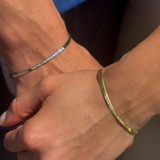 925 Gümüş | Yazılı İtalyan Çift Bilekliği