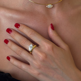 925 Gümüş | Markiz Tek Taş Yüzük