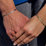 925 Gümüş | Yazılı İtalyan Çift Bilekliği