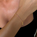 925 Gümüş | Ruby Drops Bileklik