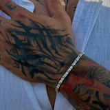 925 Gümüş | Gold X Su Yolu Bileklik