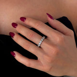 925 Gümüş | Yuvarlak Kesim Tamtur Yüzük