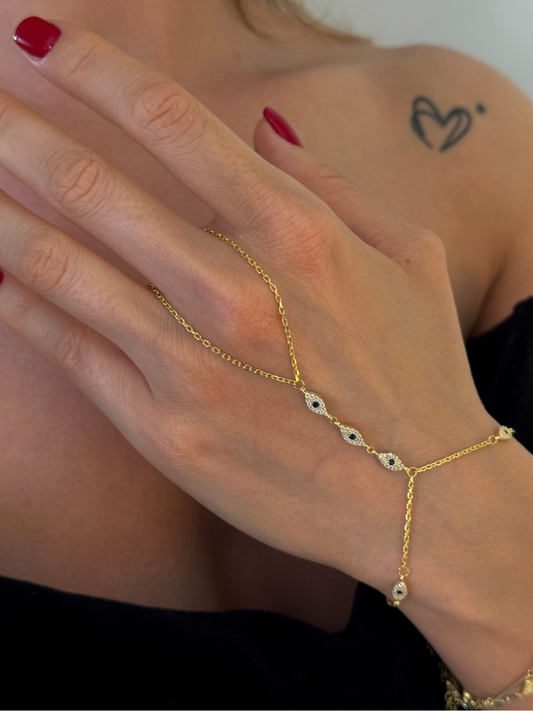 925 Gümüş | Göz Figürlü Taşlı Şahmeran