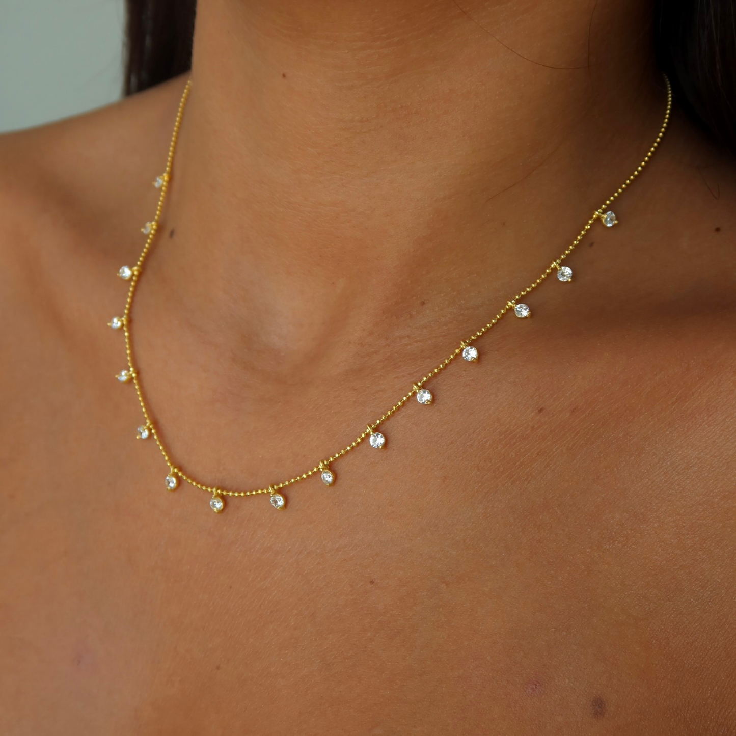 925 Gümüş | Mini Zirkon Taşlı Gerdanlık