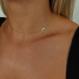 925 Gümüş | Taşlı Harf Köprücük Kolye