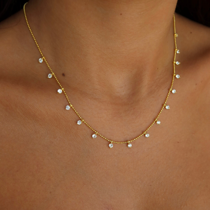 925 Gümüş | Mini Zirkon Taşlı Gerdanlık