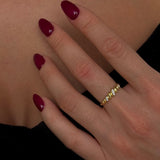 925 Gümüş | Minimal Taşlı İnce Yüzük