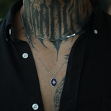 925 Gümüş | Lacivert Mineli North Star Kolye