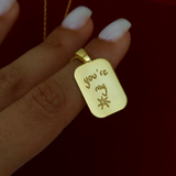 925 Gümüş | Kendi El Yazın ile İstediğini Yazdır-Çizdir Plaka Kolye