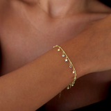 925 Gümüş | Yıldız ve Taş Charm Bileklik