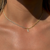 925 Gümüş | Harfli Ataç Su Yolu Kolye