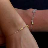 925 Gümüş | Doğum Ayı Taşlı İnce İtalyan Bileklik(Tekli)