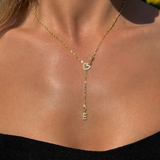 925 Gümüş | Zirkon Taşlı Kalpli Harf Y Kolye