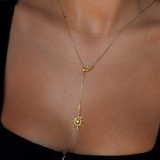 925 gümüş asansör zincirli güneş kolye, rou collection, gümüş kolye