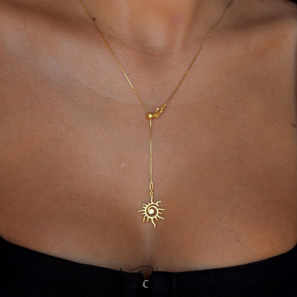 925 Gümüş | Asansör Zincirli Spiral Güneş Kolye