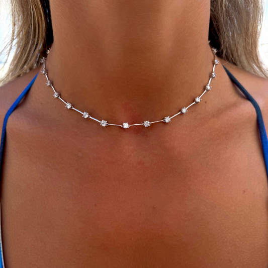 925 Gümüş | Luna Choker Kolye