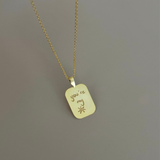 925 Gümüş | Kendi El Yazın ile İstediğini Yazdır-Çizdir Plaka Kolye