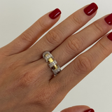 925 Gümüş | Sıralı Baget Işıltısı Yüzük