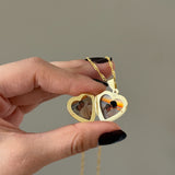 925 Gümüş | Kişiye Özel Kalpli Kapaklı Fotoğraf Kolye