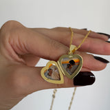 925 Gümüş | Kişiye Özel Kalpli Kapaklı Fotoğraf Kolye