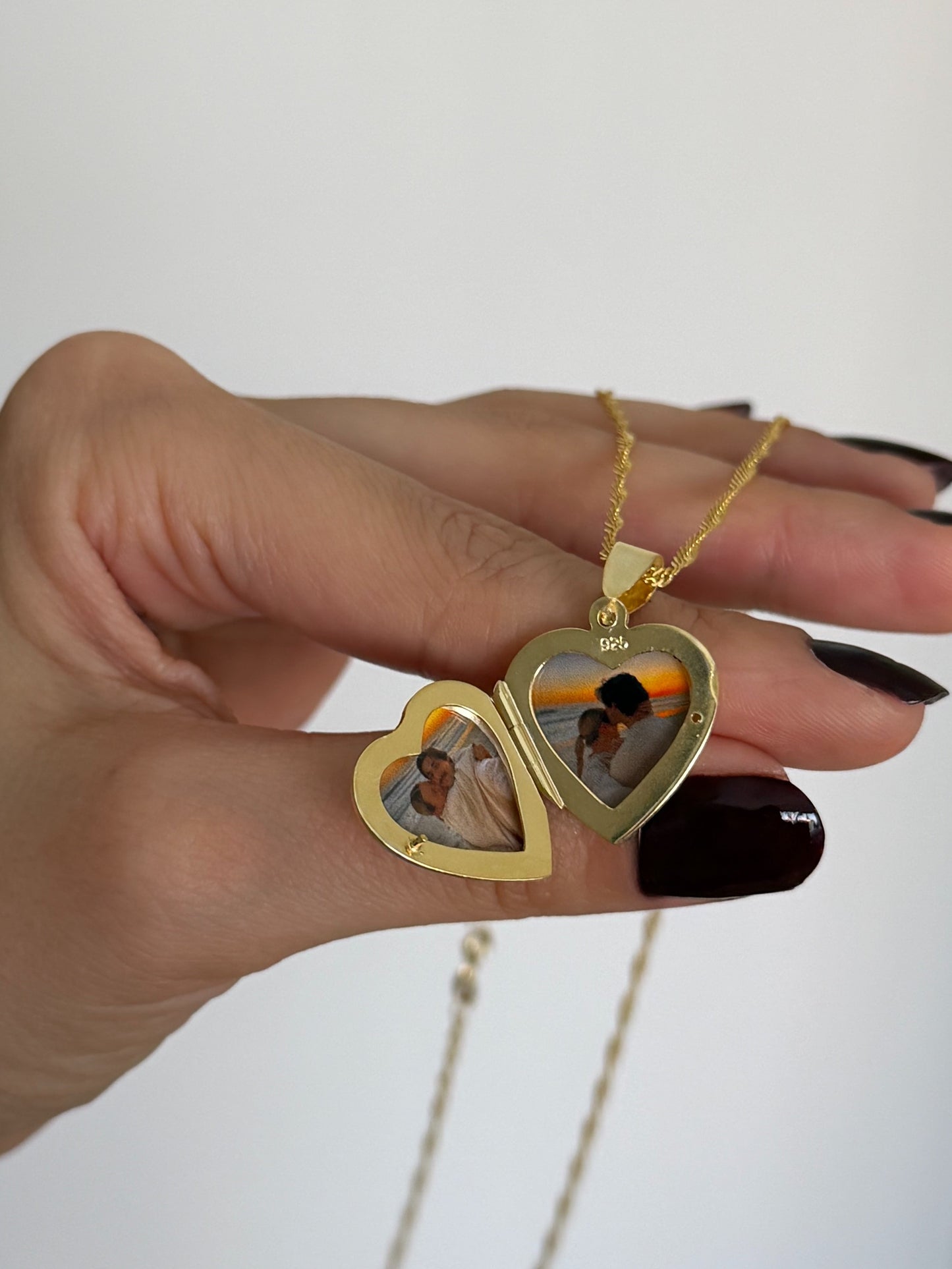 925 Gümüş | Kişiye Özel Kalpli Kapaklı Fotoğraf Kolye
