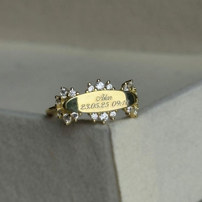 925 Gümüş | Taşlı Anı Yüzük