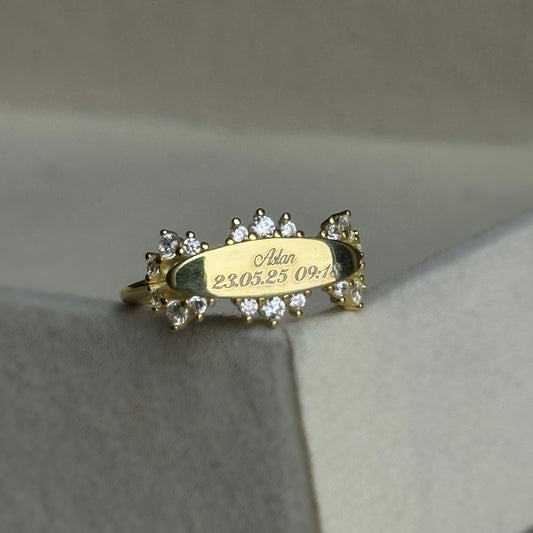925 Gümüş | Taşlı Anı Yüzük