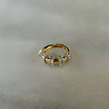 925 Gümüş | Sıralı Baget Işıltısı Yüzük