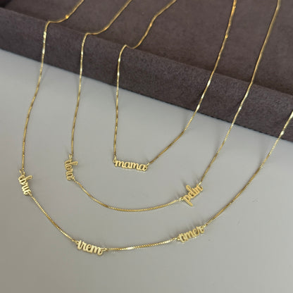 925 Gümüş | Minimal İsim Kolye