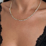925 Gümüş | Kristal Taşlı Choker Kolye